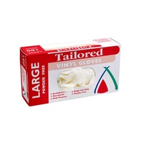 Natural Vinyl Gloves Powder Free Large 100/box