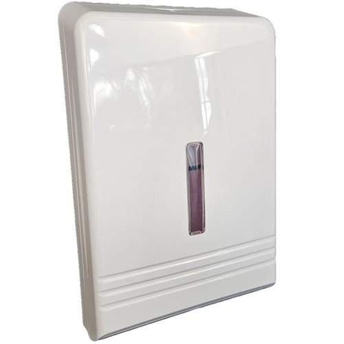 Compact Plastic  Hand Towel Dispenser White
